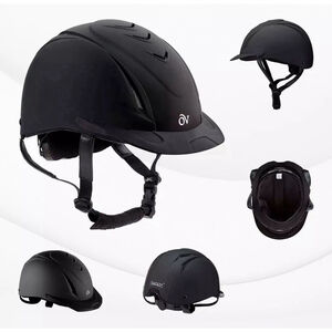 Ovation OV Deluxe Schooler Helmet, Color: Black-Blk Vents, Size: S/M